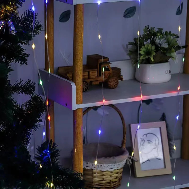 Luzes de natal decorações lâmpada iluminação do feriado usb cortina do feriado guirlanda lâmpada luzes de fadas decoração luz led