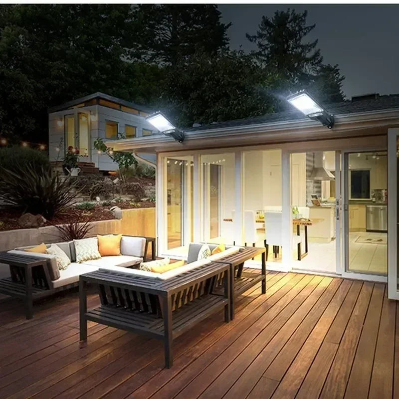 Poderoso LED Solar Outdoor Lâmpada De Parede, Lâmpada De Pátio,Terraço, Porta Da Garagem, Iluminação Pública, 3 Modos