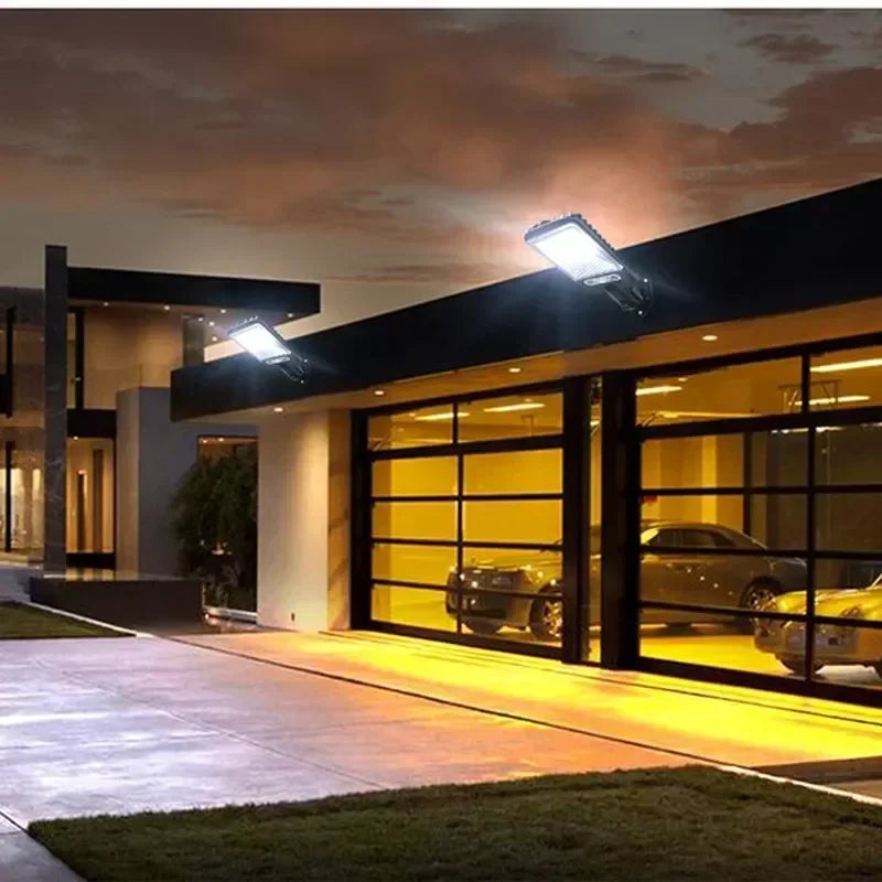 Poderoso LED Solar Outdoor Lâmpada De Parede, Lâmpada De Pátio,Terraço, Porta Da Garagem, Iluminação Pública, 3 Modos